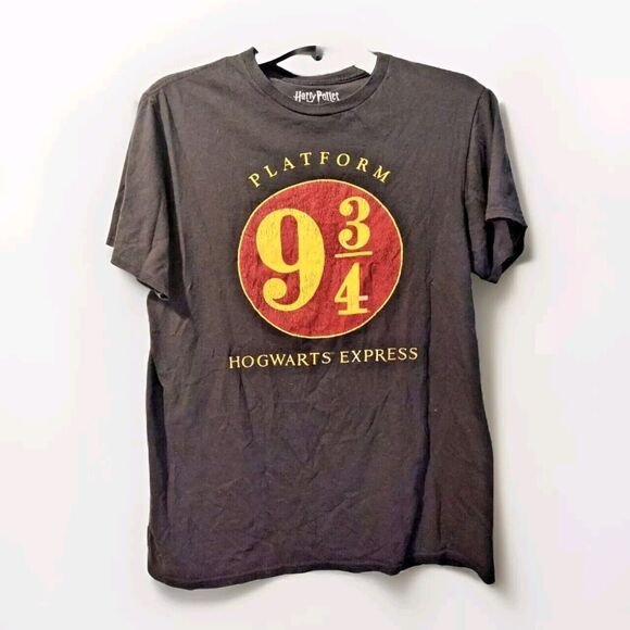 Harry Potter Hogwarts Express Platform 9 3/4 T-Shirt Men's Size M Black Medium - Picture 1 of 11